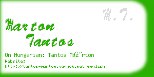 marton tantos business card